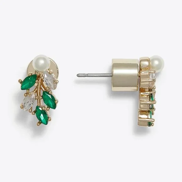 Draper James Pearl & Emerald Studs - Picture 2 of 5
